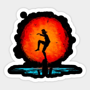 Karate Kid Minimal Tribute Painting Sticker